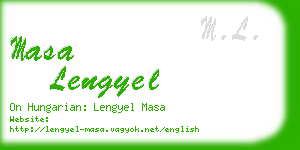 masa lengyel business card